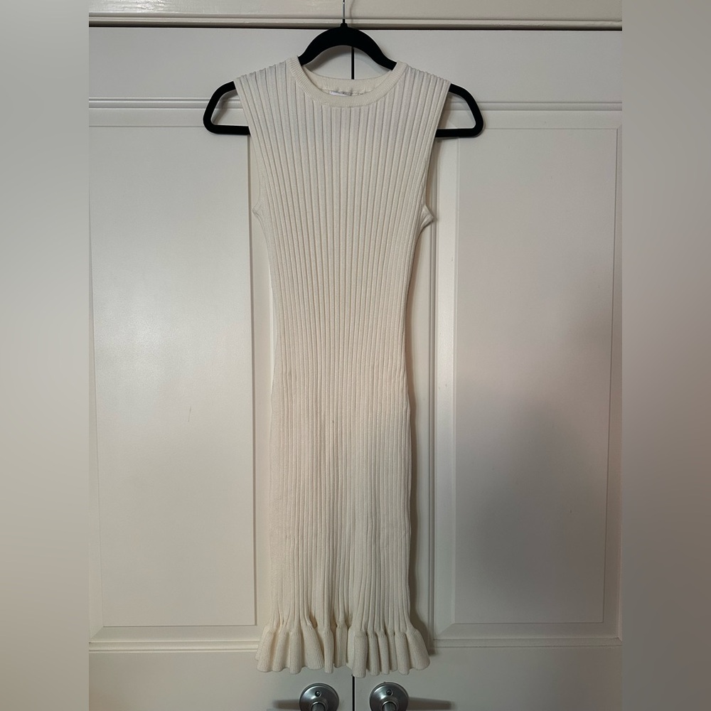 John + Jenn Cream Sleeveless Midi Dress